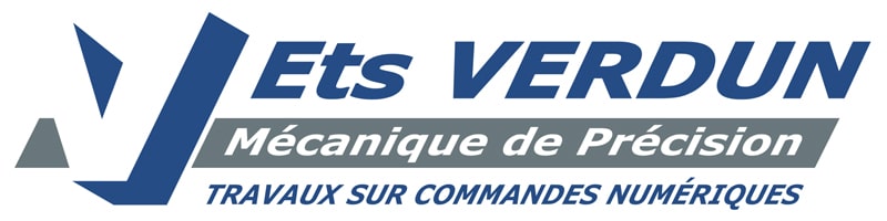 Logo VERDUN - Usinage, Mécanique de précision, Fraisage, Tournage à Ferrières-en-Brie (Seine-et-Marne 77 - Île-de-France) près de Melun, Fontainebleau, Meaux, Torcy, Provins