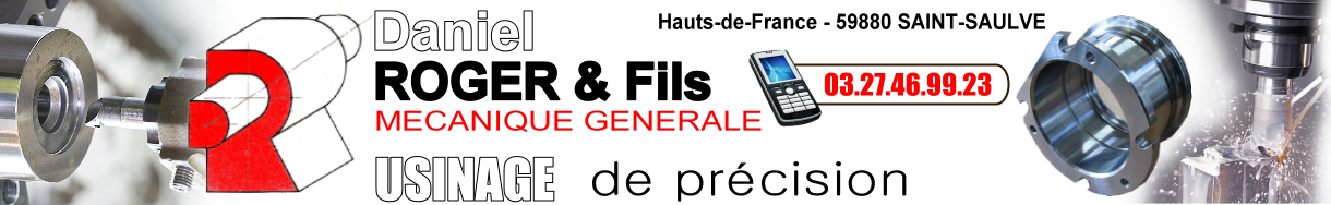 Logo ROGER Daniel et Fils - Mécanique générale, Mécanique de précision, Usinage, Tournage, Fraisage à Saint-Saulve (Nord 59 - Hauts-de-France) près de Lille, Avesnes-sur-Helpe, Cambrai, Dunkerque, Douai, Valenciennes