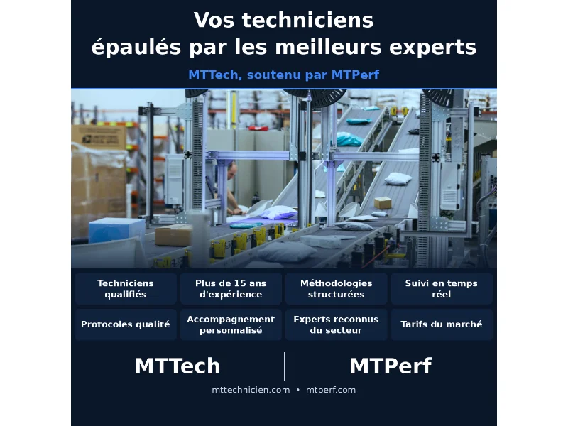 MTTech - Mise à disposition de techniciens et experts en maintenance industrielle, logistique et tertiaire