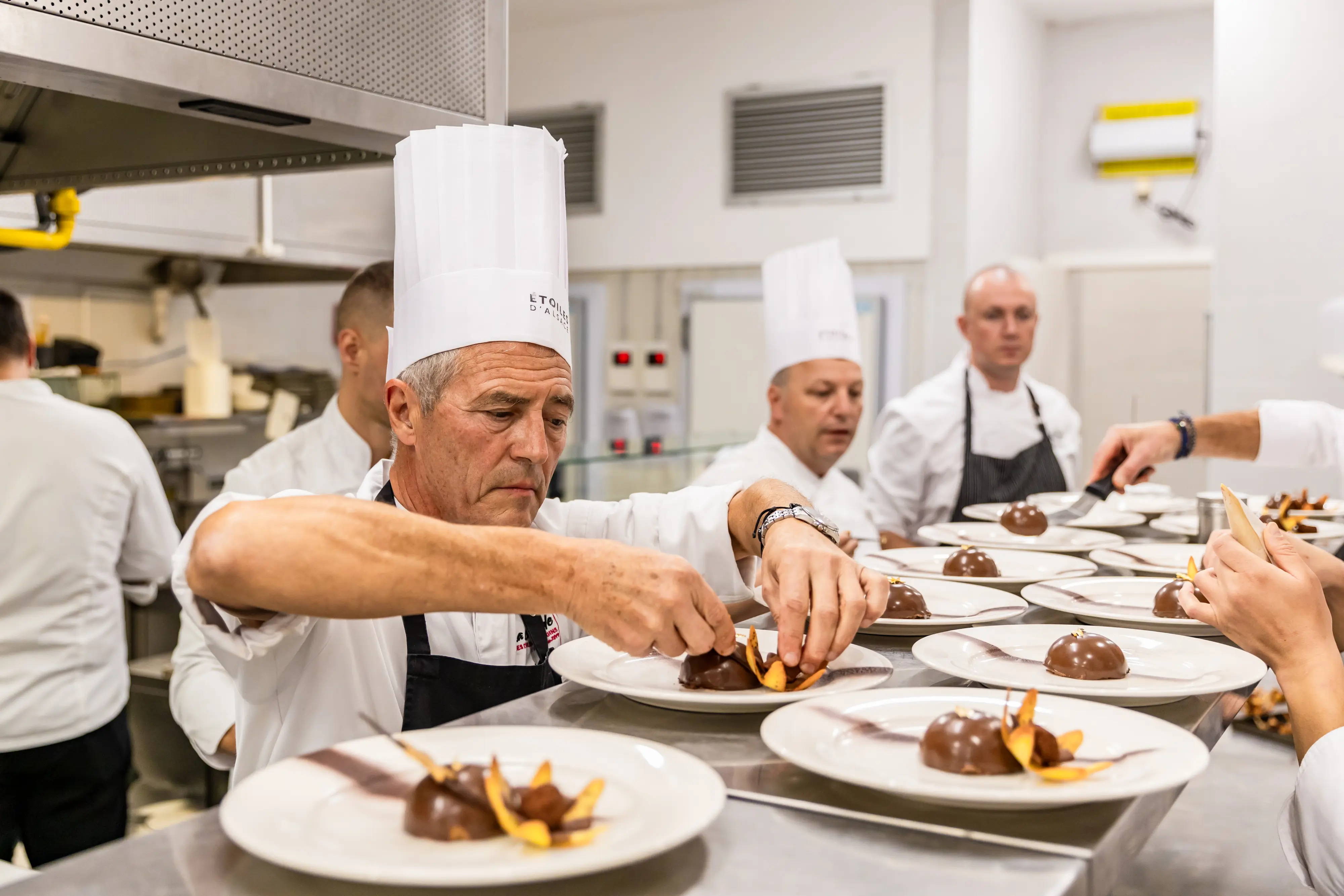 buffet resaurant situated in modern building and boats