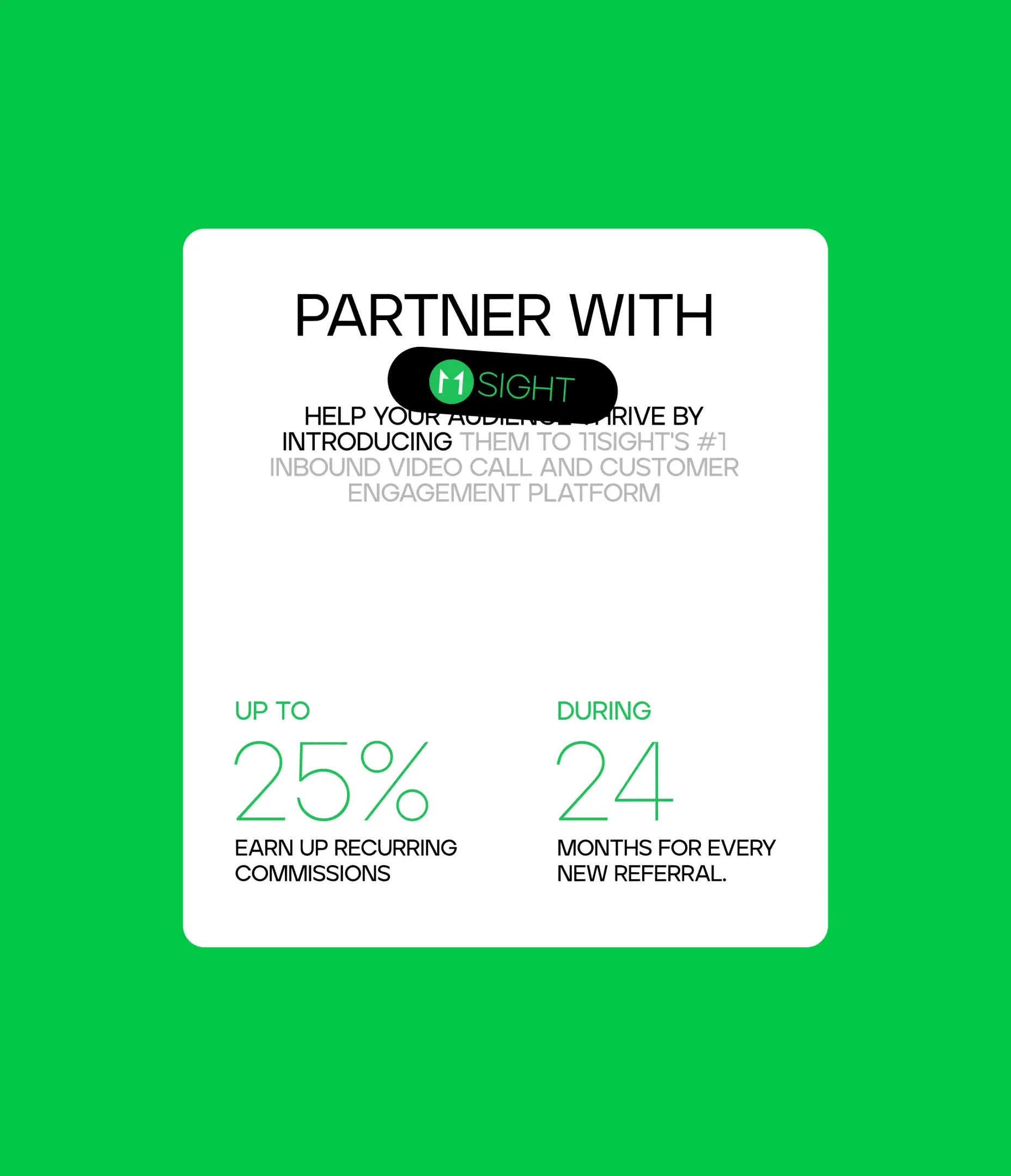 An attention-grabbing widget spotlighting the advantages of 11Sight