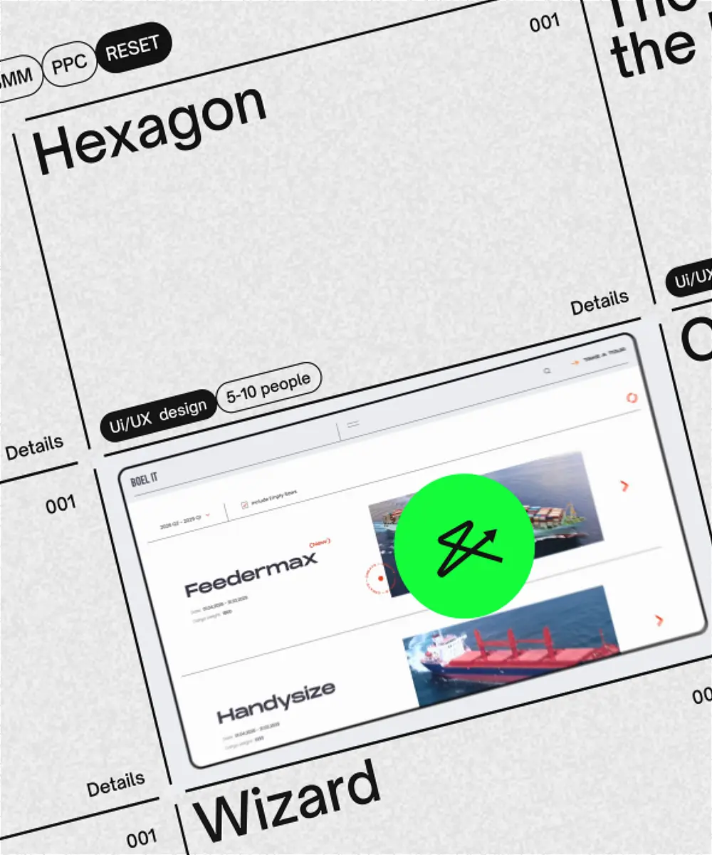 A part of an interface of a web directory of Ukrainian creative agencies