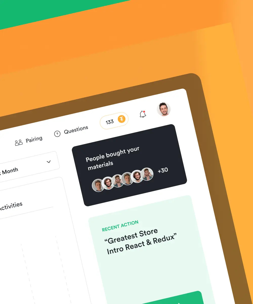 An interface screen displaying the functionality of an Edtech platform.