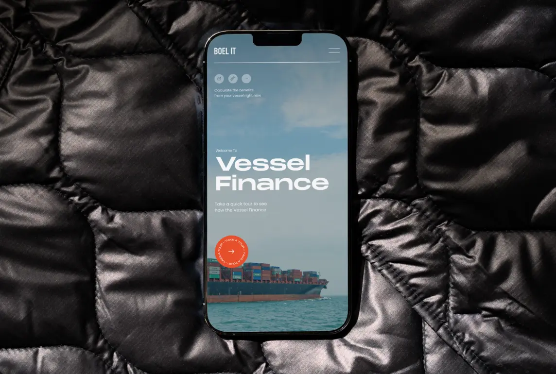 A mobile phone presenting an interface of a web app.