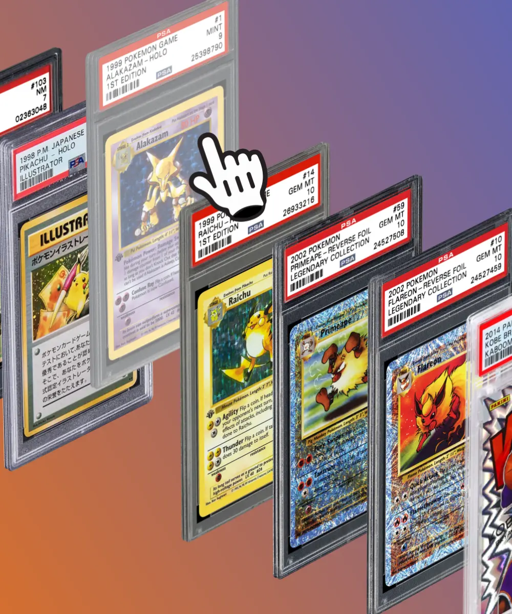 A few physical cards resembling NFTs by Lazarev. UI UX design agency