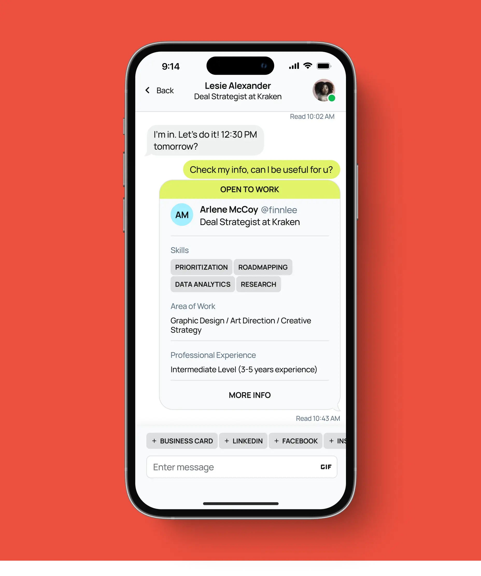 Messaging system for a mobile app designed by Lazarev. best design studio