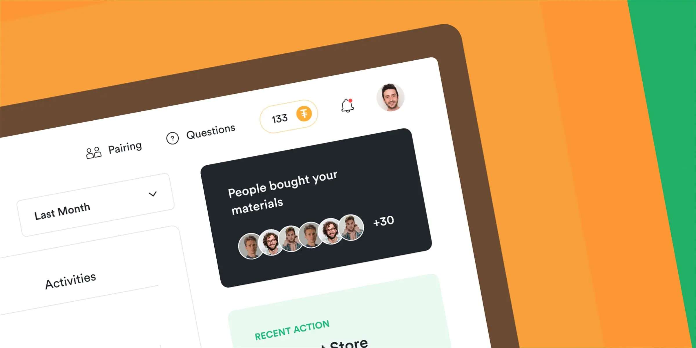 An interface screen displaying the functionality of an Edtech platform.