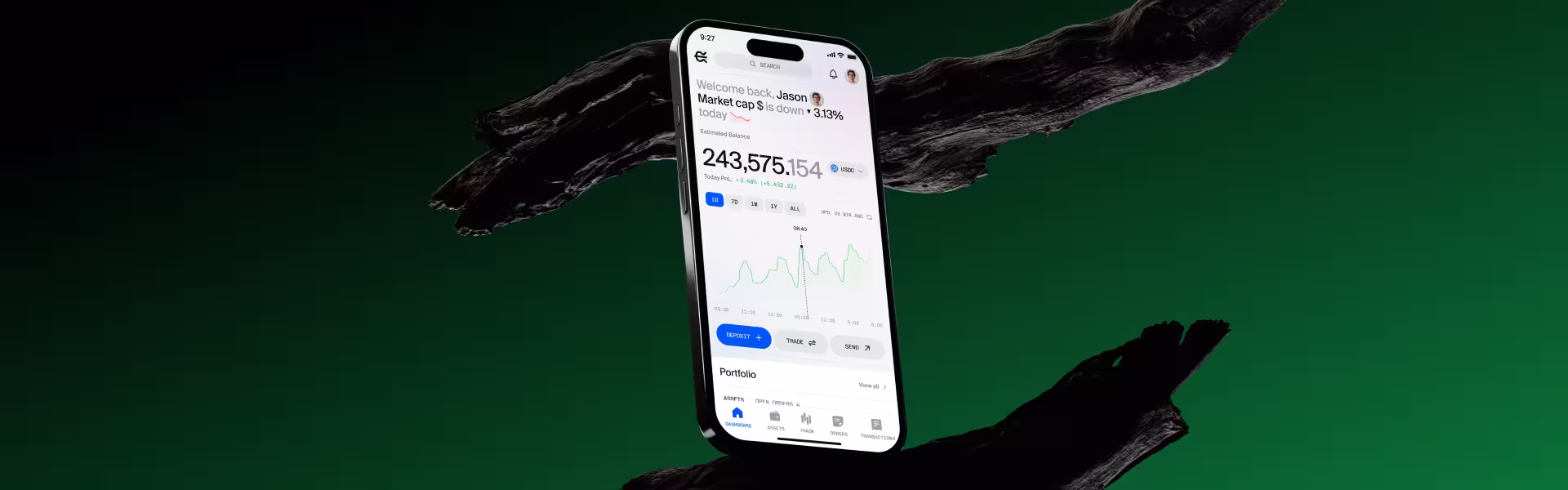 Fintech app UI showcasing modern mobile design and clean user interface