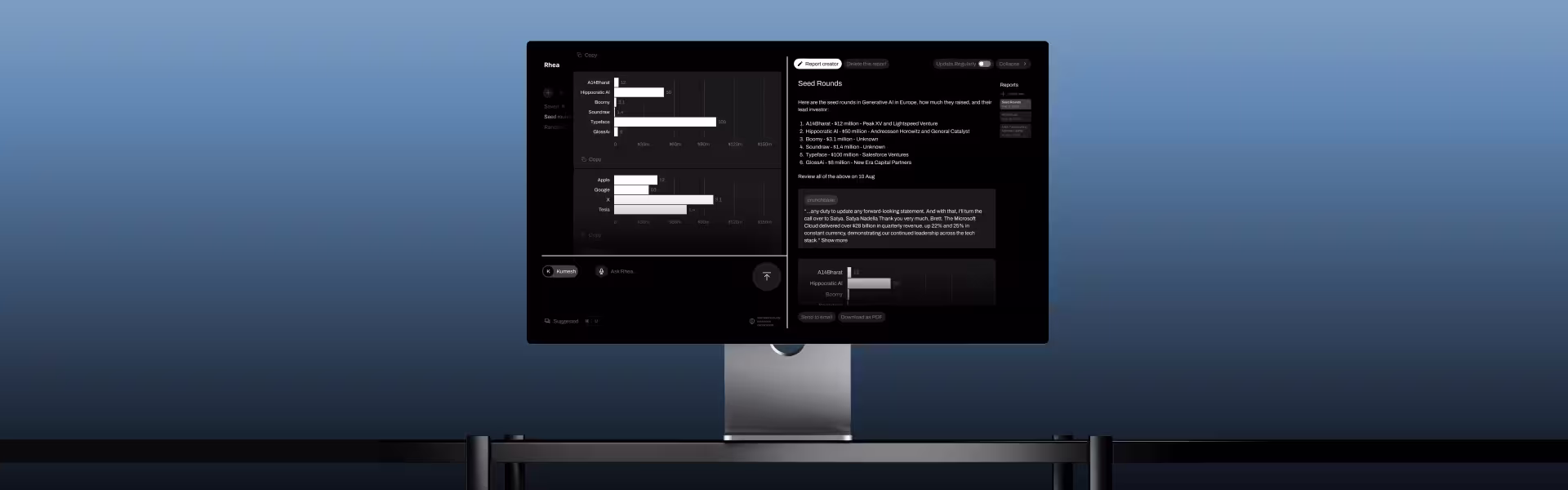 A computer monitor displaying a black screen, indicating it is either off or in sleep mode.