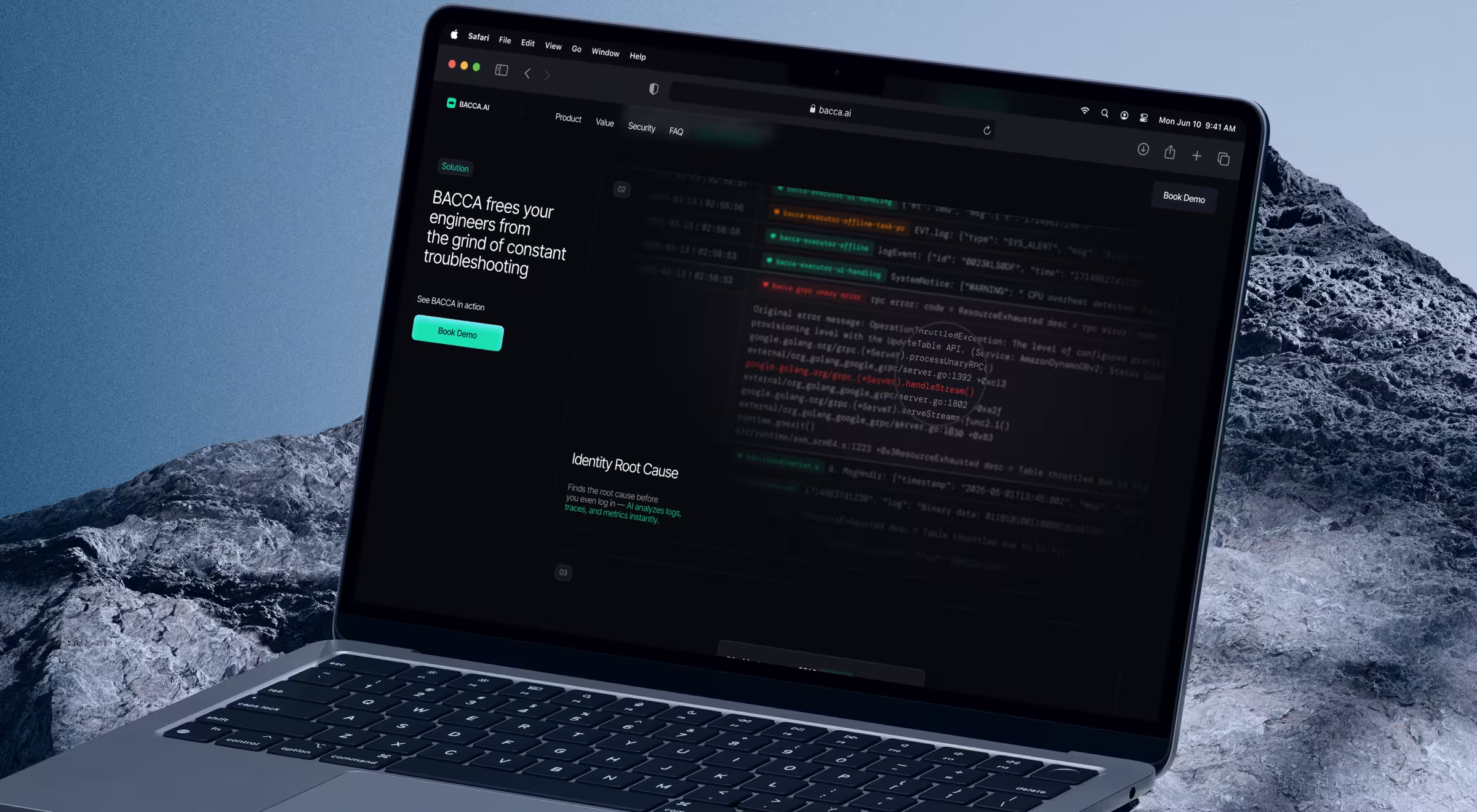 A laptop with an open screen.