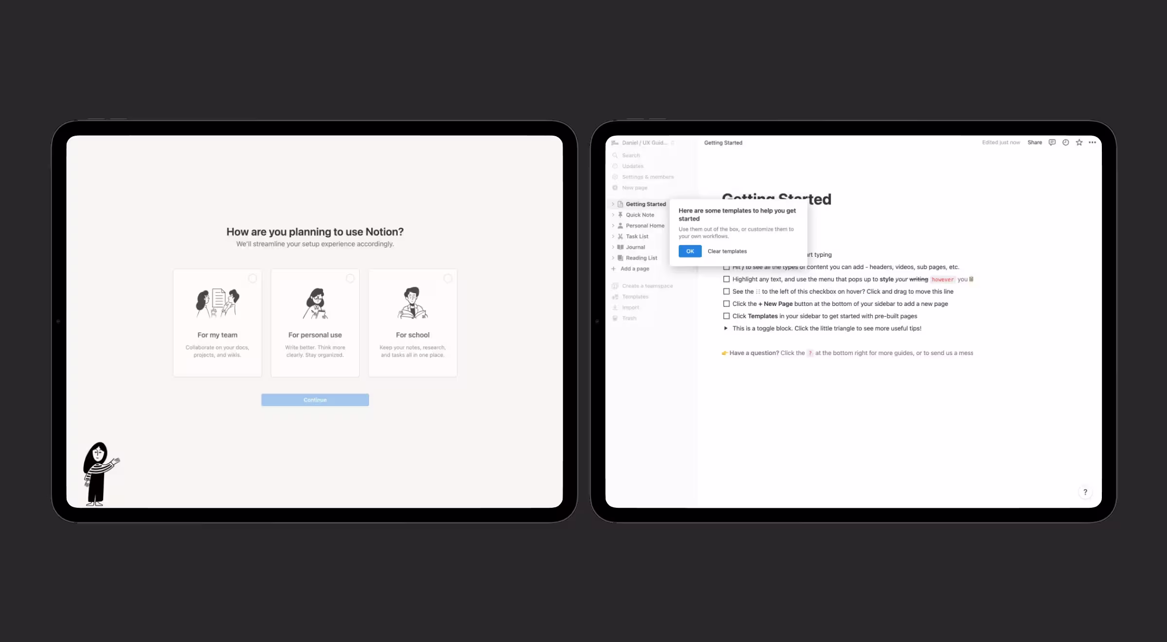 The image features an iPad and iPad Pro, both with the app visible on their screens.