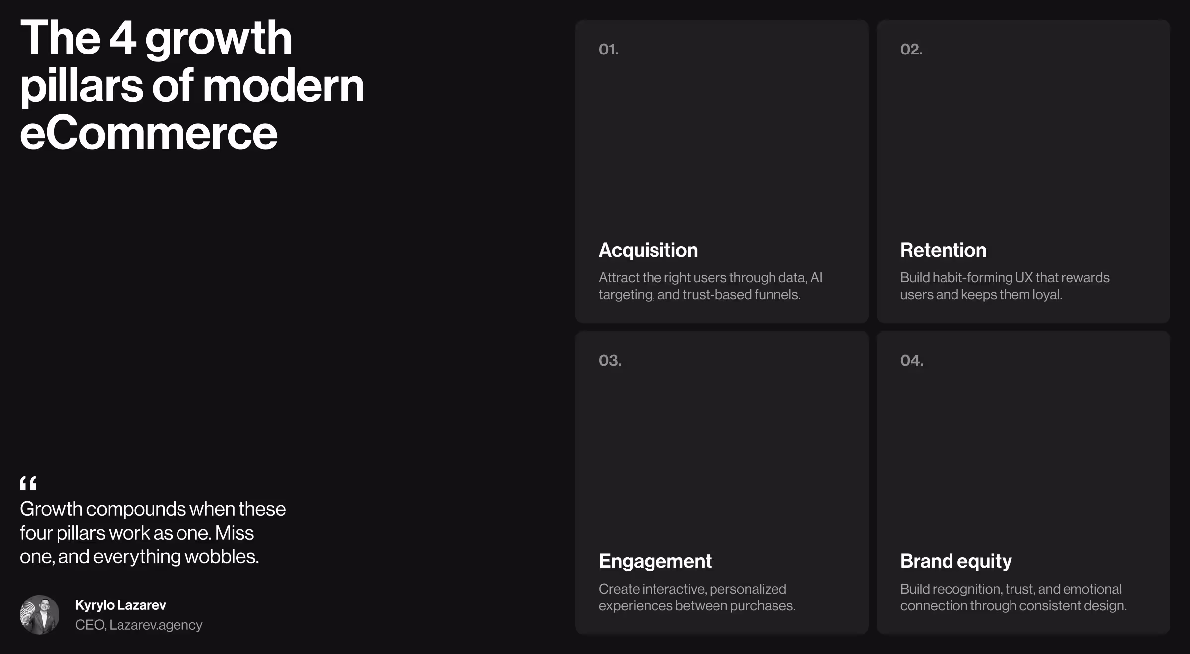 The 4 growth pillars of modern eCommerce