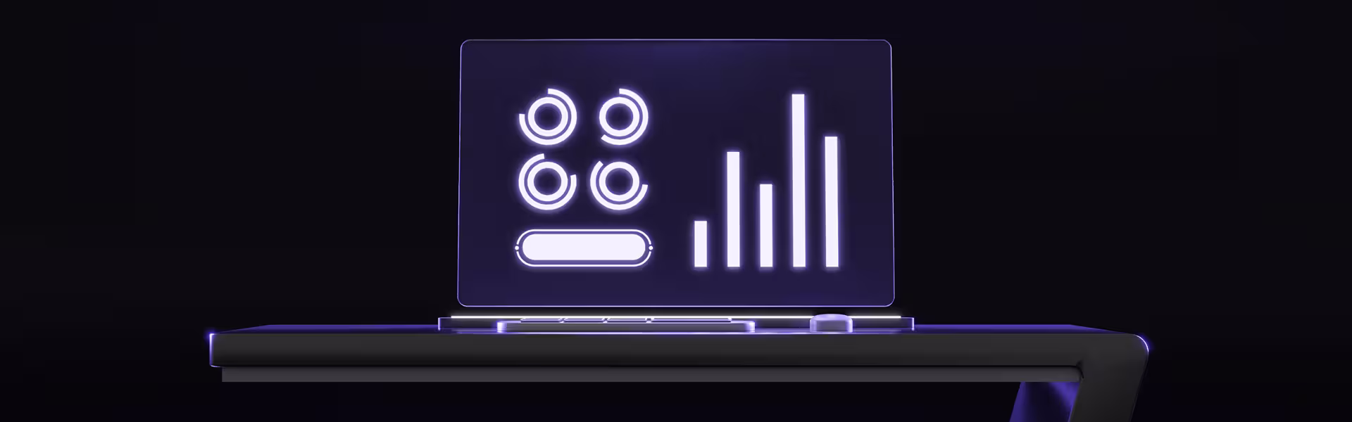 Dashboard visualization with performance metrics and data charts