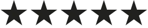 Five solid black stars in a horizontal row representing a five-star rating.
