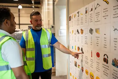 Praktische werktraining voor statushouders binnen een integratieprogramma in een industriële werkomgeving