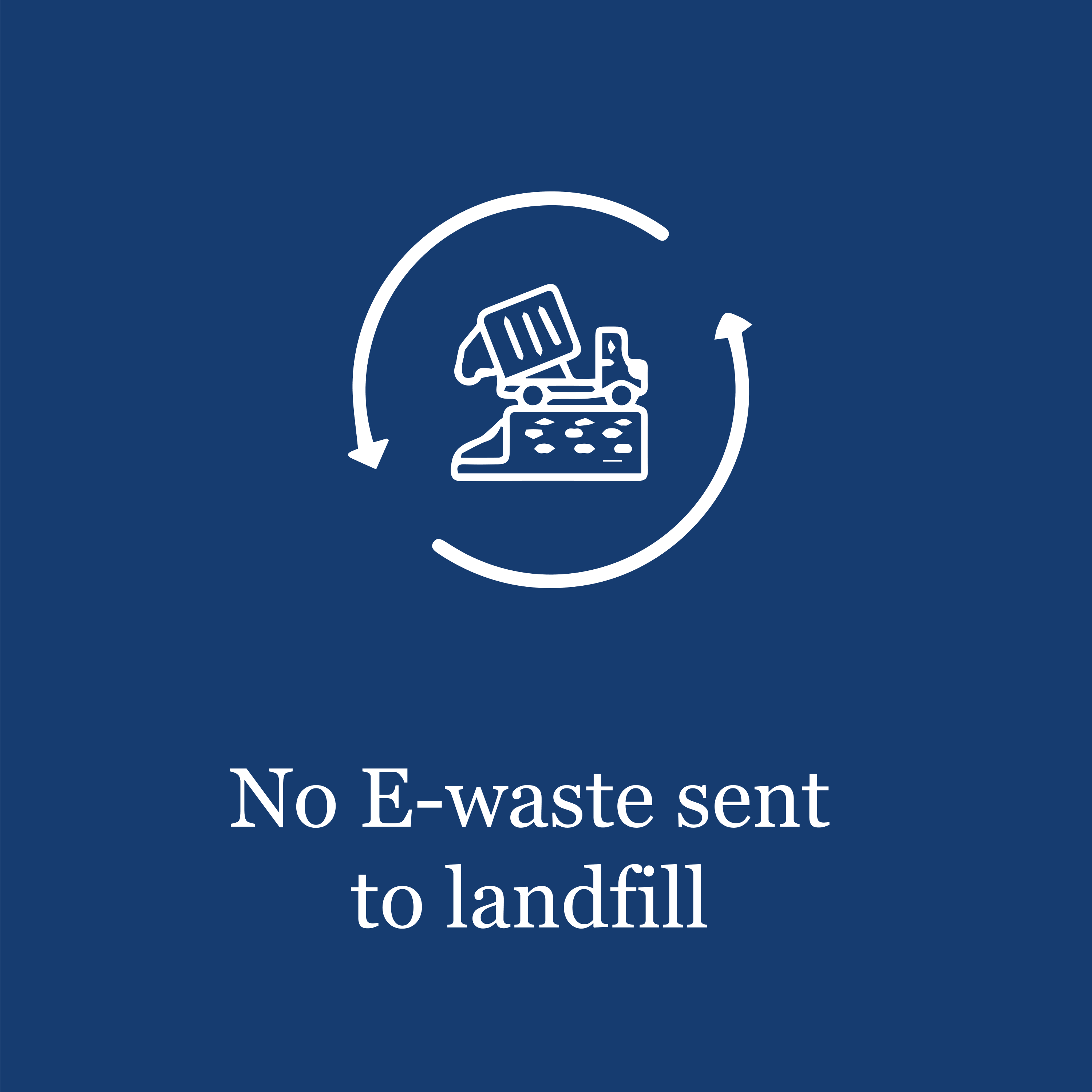 No E-waste sent to landfill
