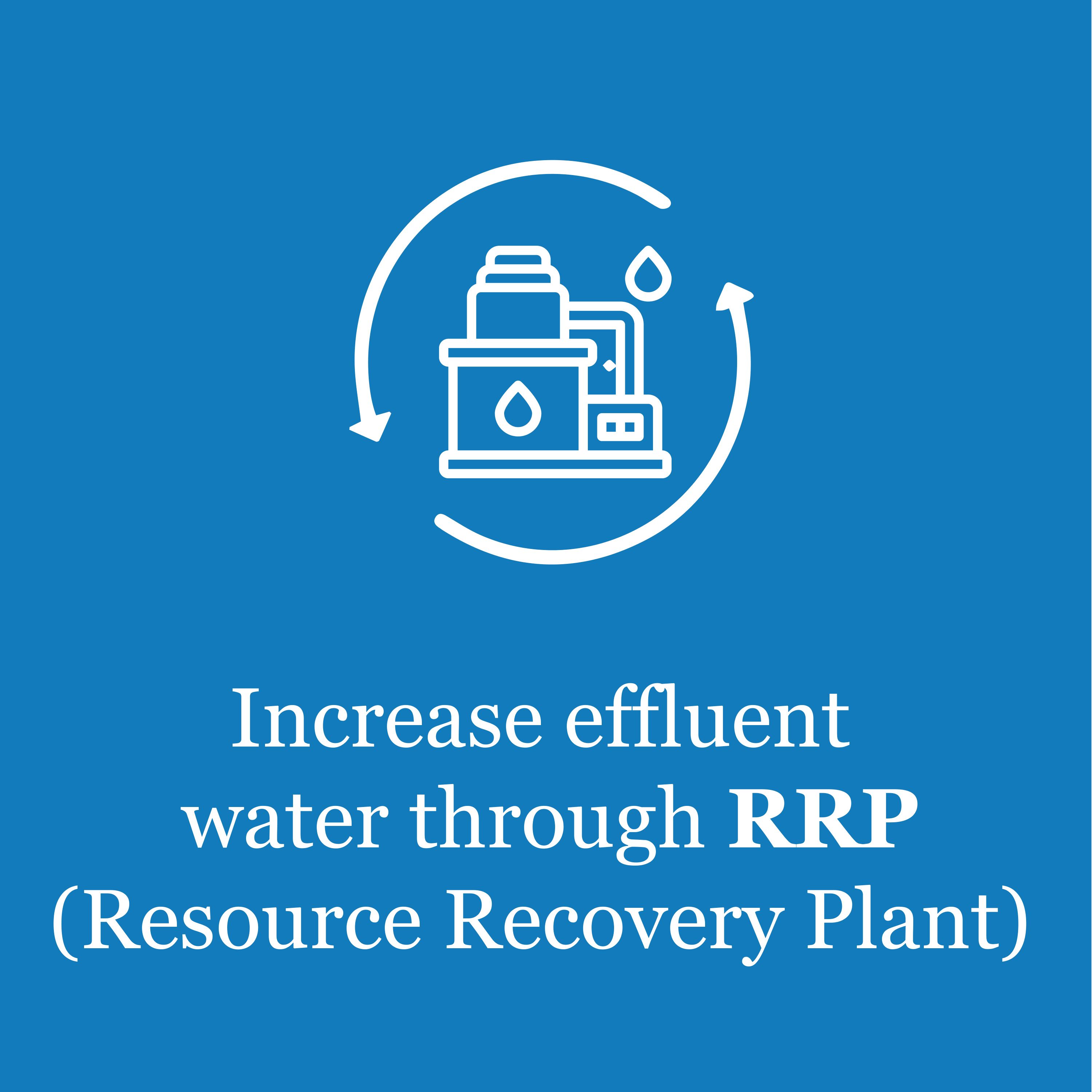 PROCESS 70.8% OF EFFLUENT WATER THROUGH RRP (RESOURCE RECOVERY PLANT)
