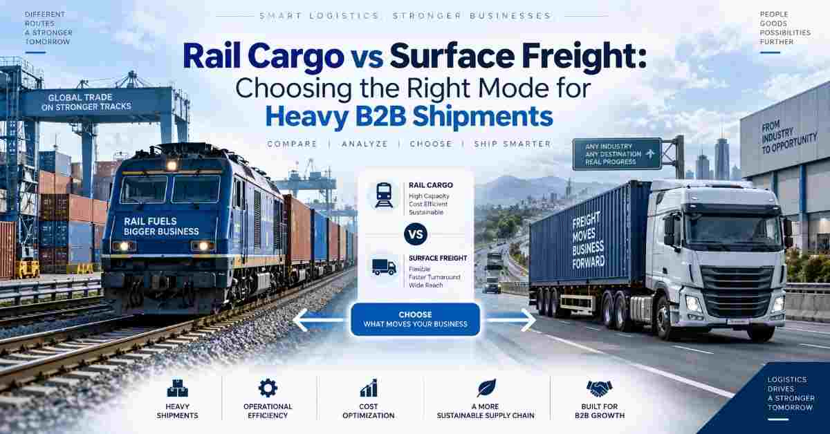 Rail Cargo vs Surface Freight: Choosing the Right Mode for Heavy B2B Shipments