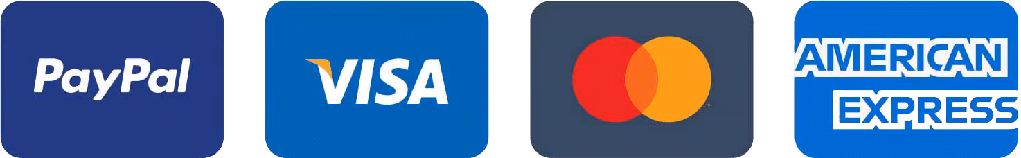 We accept Visa, Mastercard, American Express, Apple Pay and Google Pay