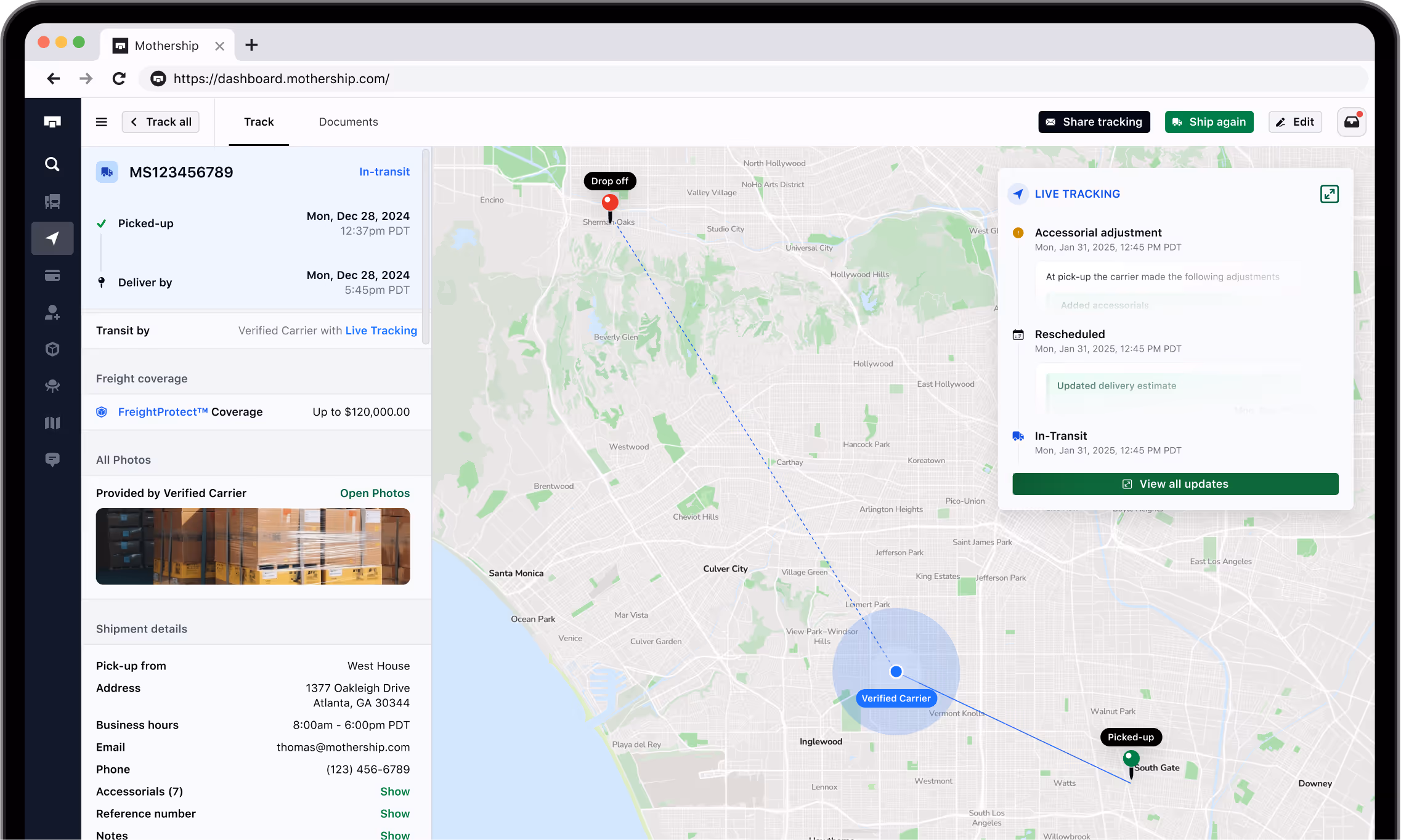 Customer user interface