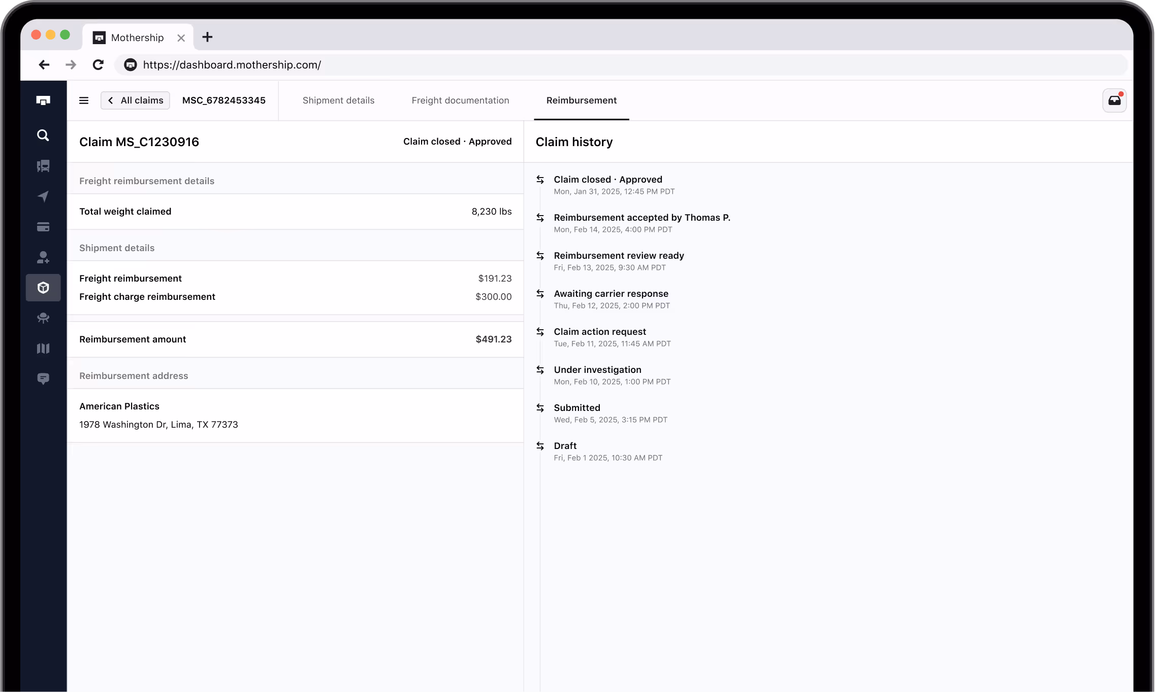 Customer user interface