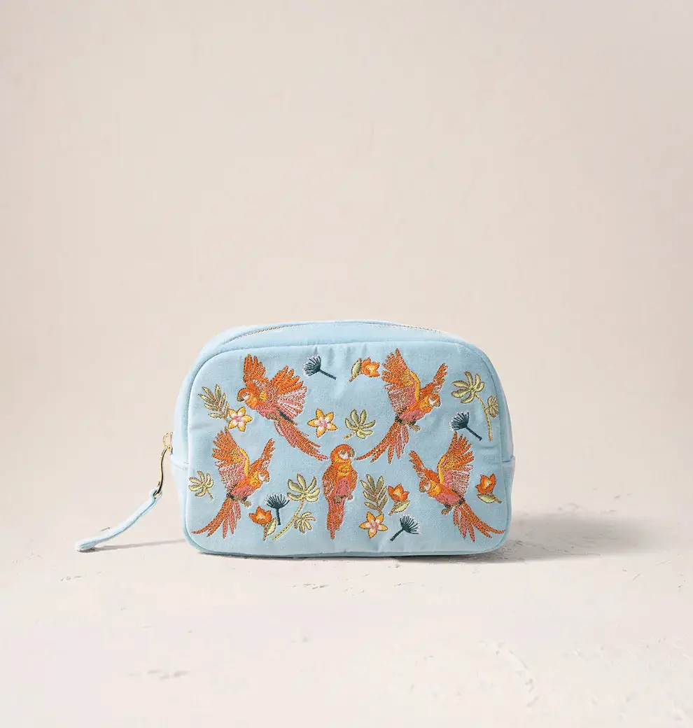Elizabeth Scarlett Make-Up Bag | White Coco