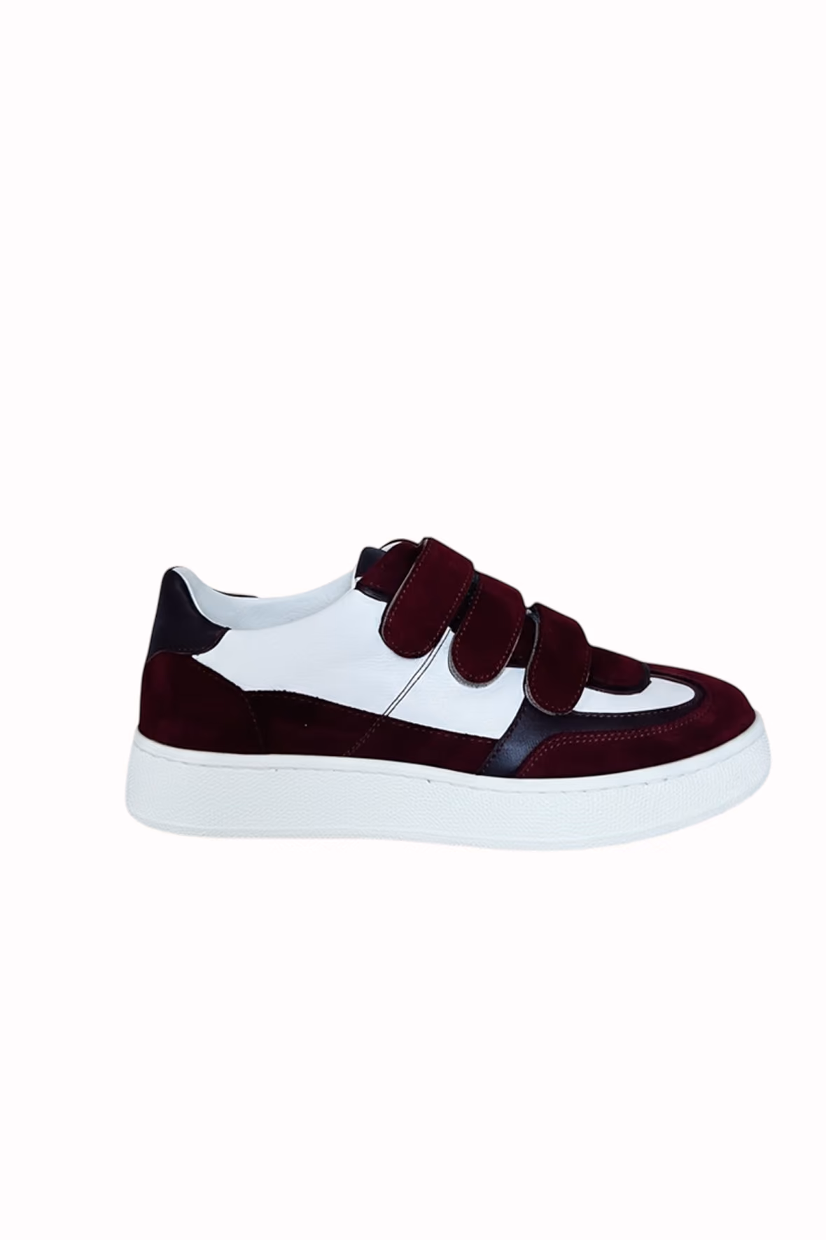 Jane Galland SONJA Bordeaux Velcro Trainers Shoes - Bordeaux