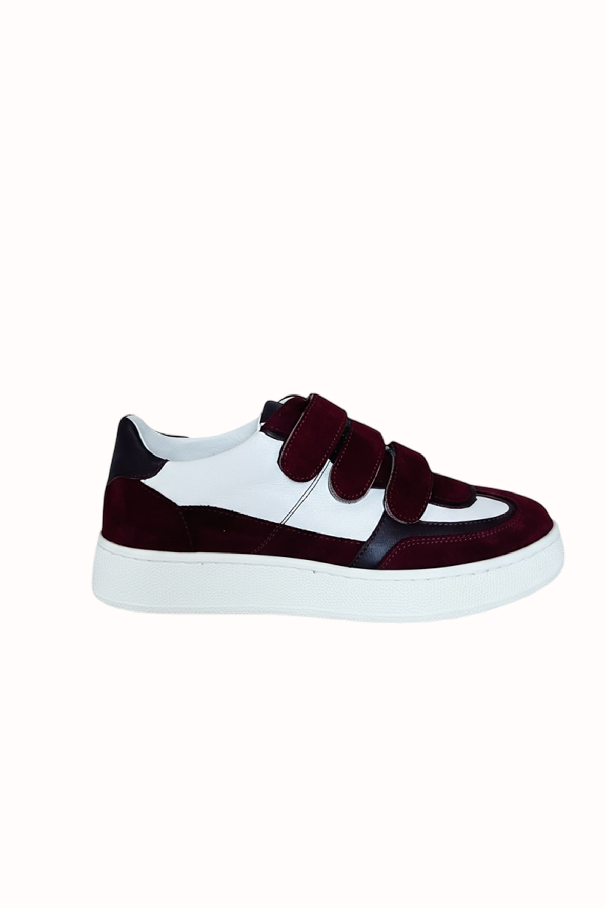 Jane Galland SONJA Bordeaux Velcro Trainers Shoes - Bordeaux