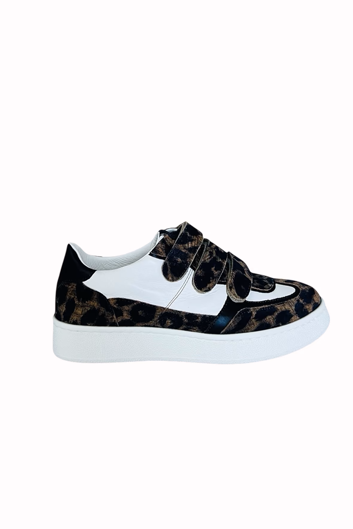 Jane Galland SONJA Leopard Velcro Trainers Shoes - Leopard