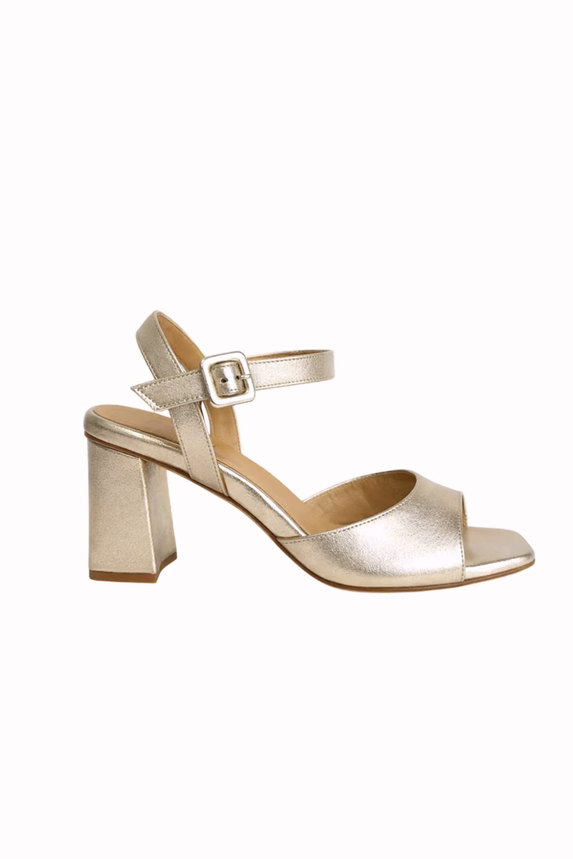 Jane Galland VALERIE Gold Leather Sandals Shoes - Gold