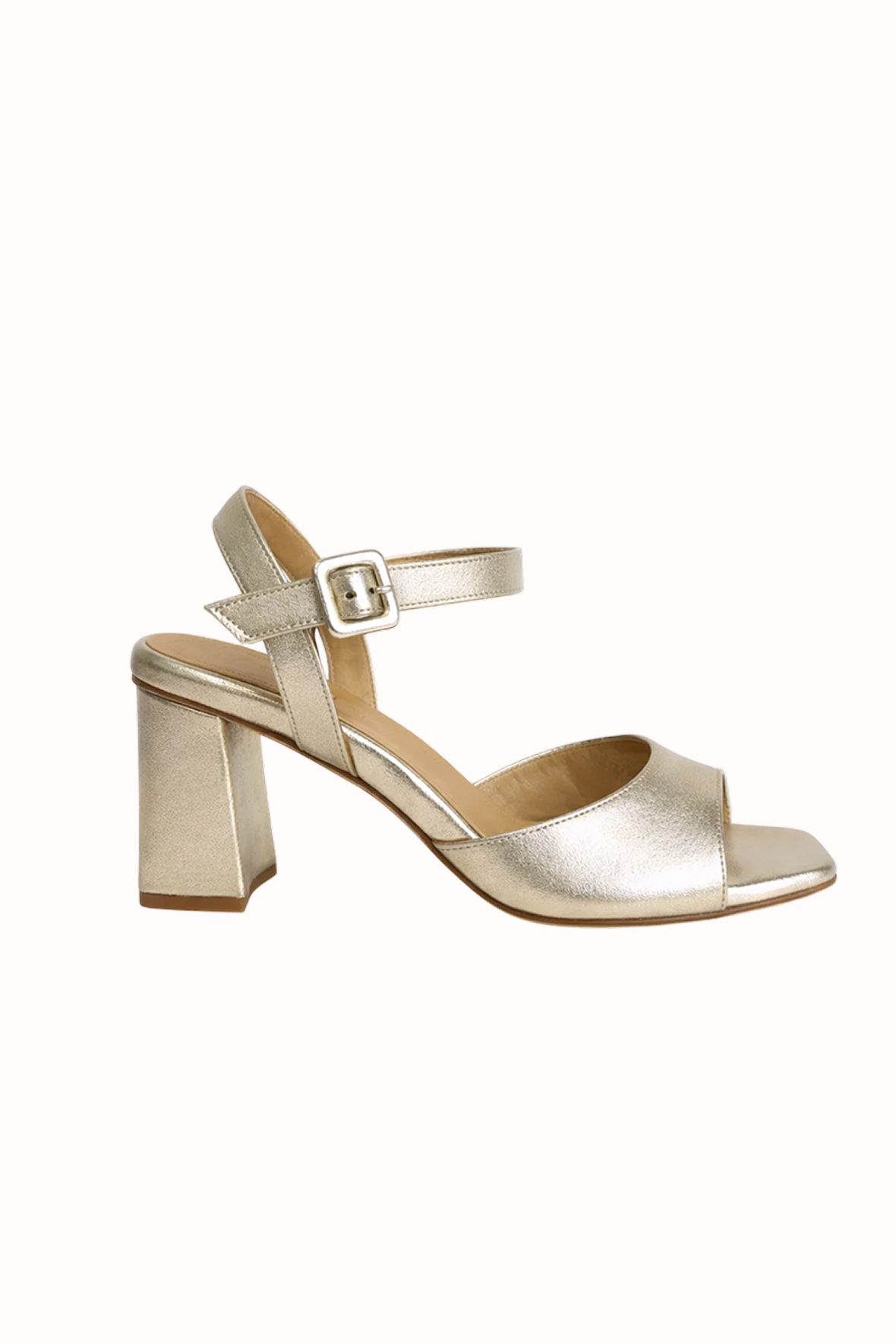 Jane Galland VALERIE Gold Leather Sandals Shoes - Gold