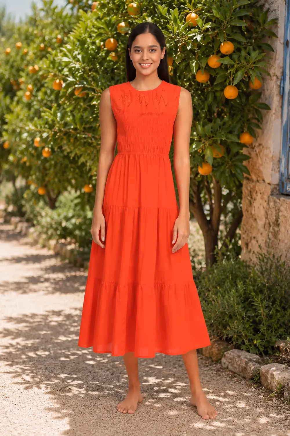 Dama Dress - Warm Orange