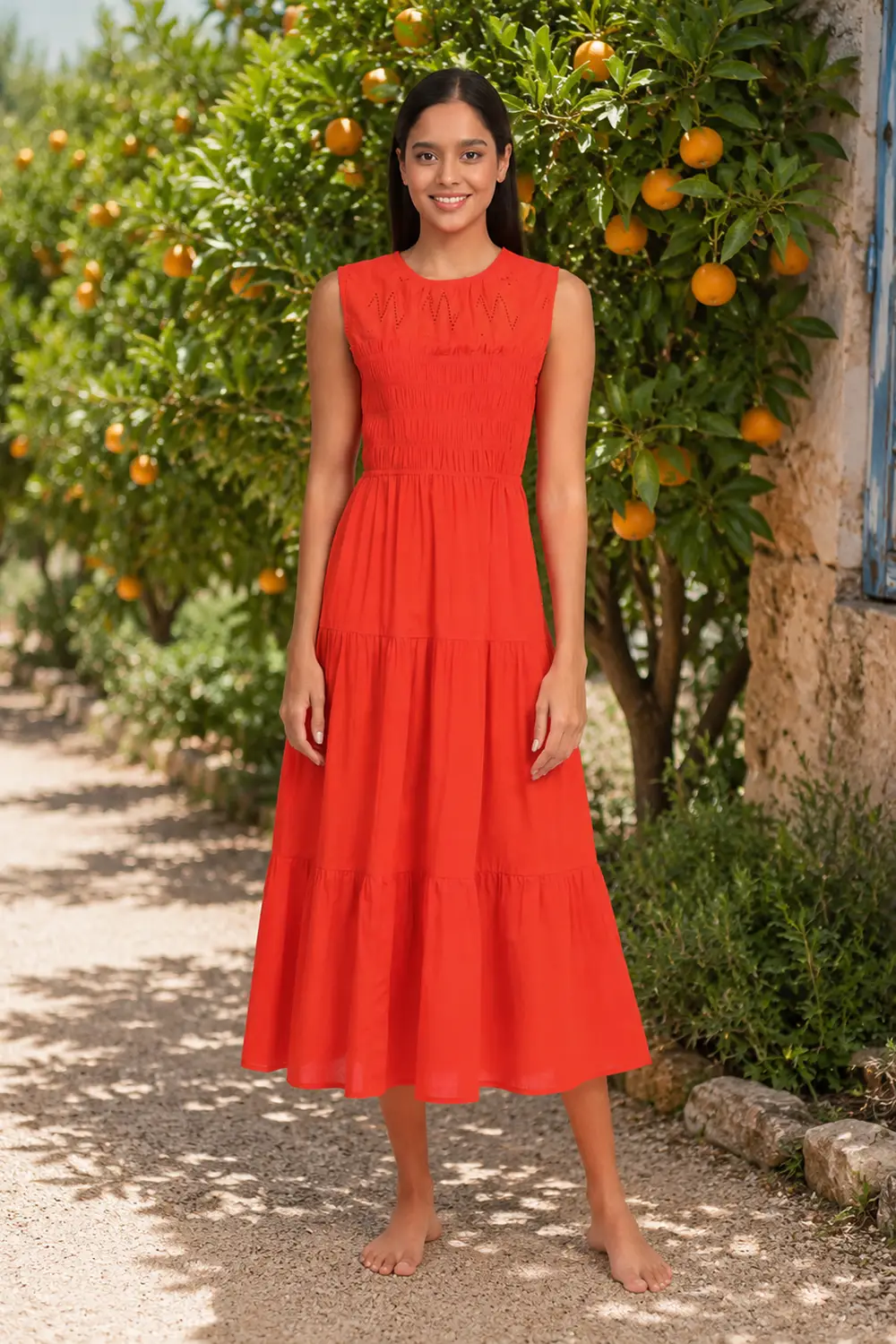 Dama Dress - Warm Orange
