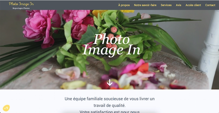 Capture d'écran du site photo image in .fr