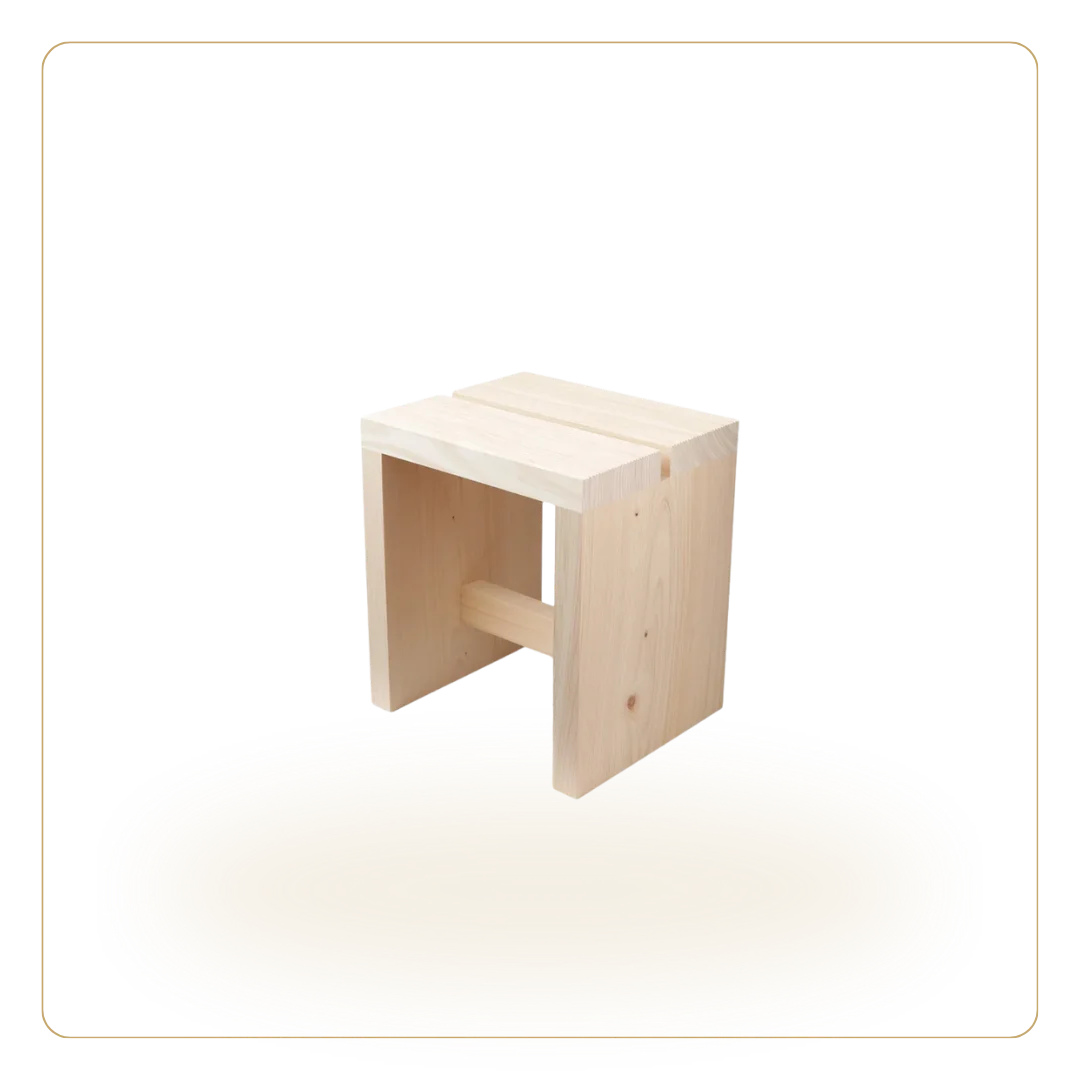 Little King Hinoki Wood Sauna Stool