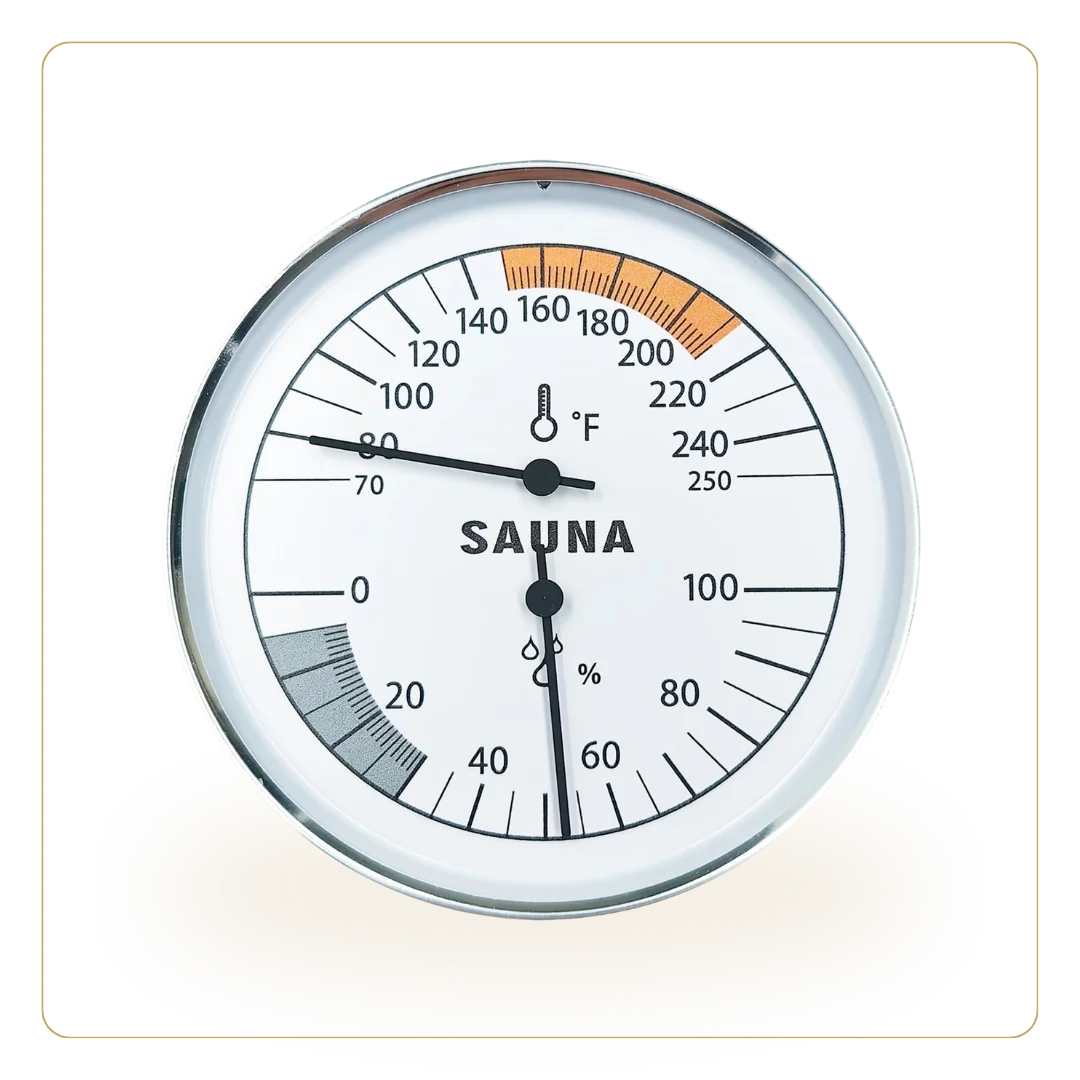 GLOBOTECH Sauna Thermometer and Hygrometer