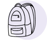 Backpack icon representing ADHD testing, accommodations, and career guidance from Find Focus Now clinic.