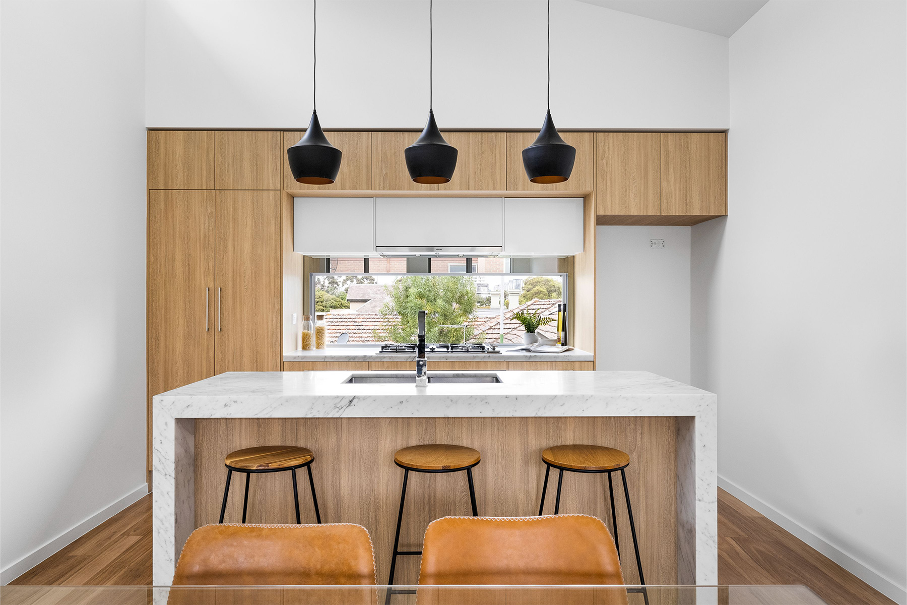 Kitchen interior with island bench