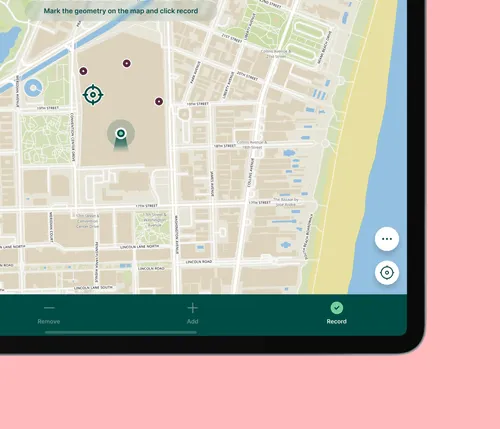 Tablet view for Mergin Maps