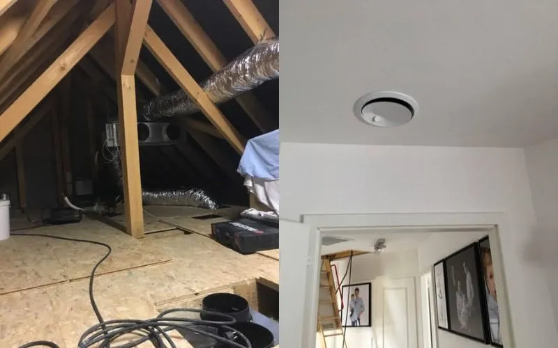 Installation d'une climatisation réversible dans une maison