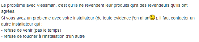 Viessmann pompe à chaleur avis négatif sur SAV