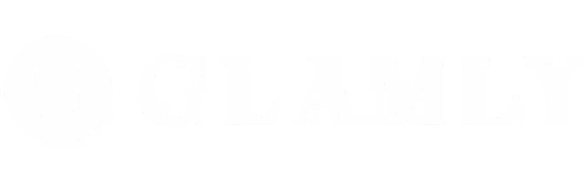 Glamly Logo - White
