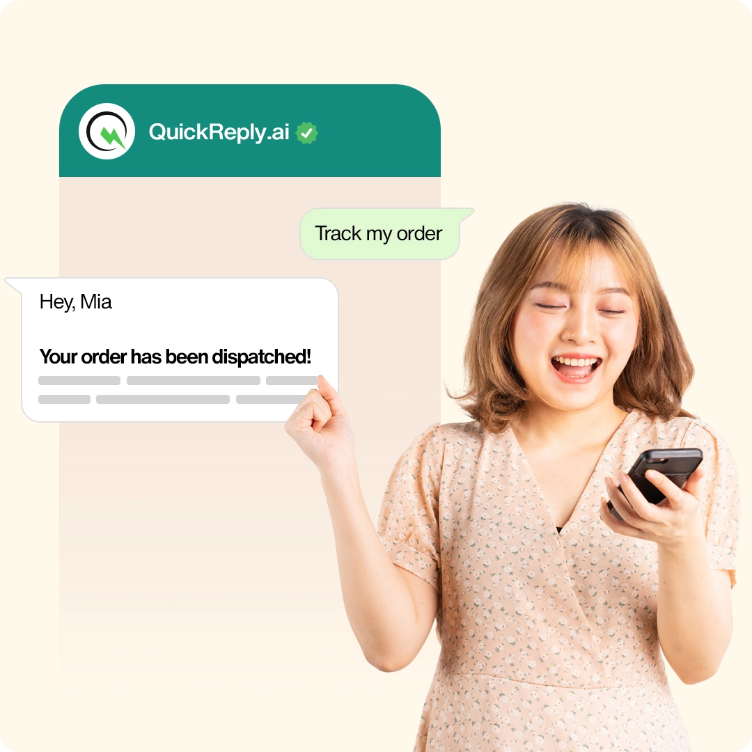 Customer Interaction on QuickReply Chatbot