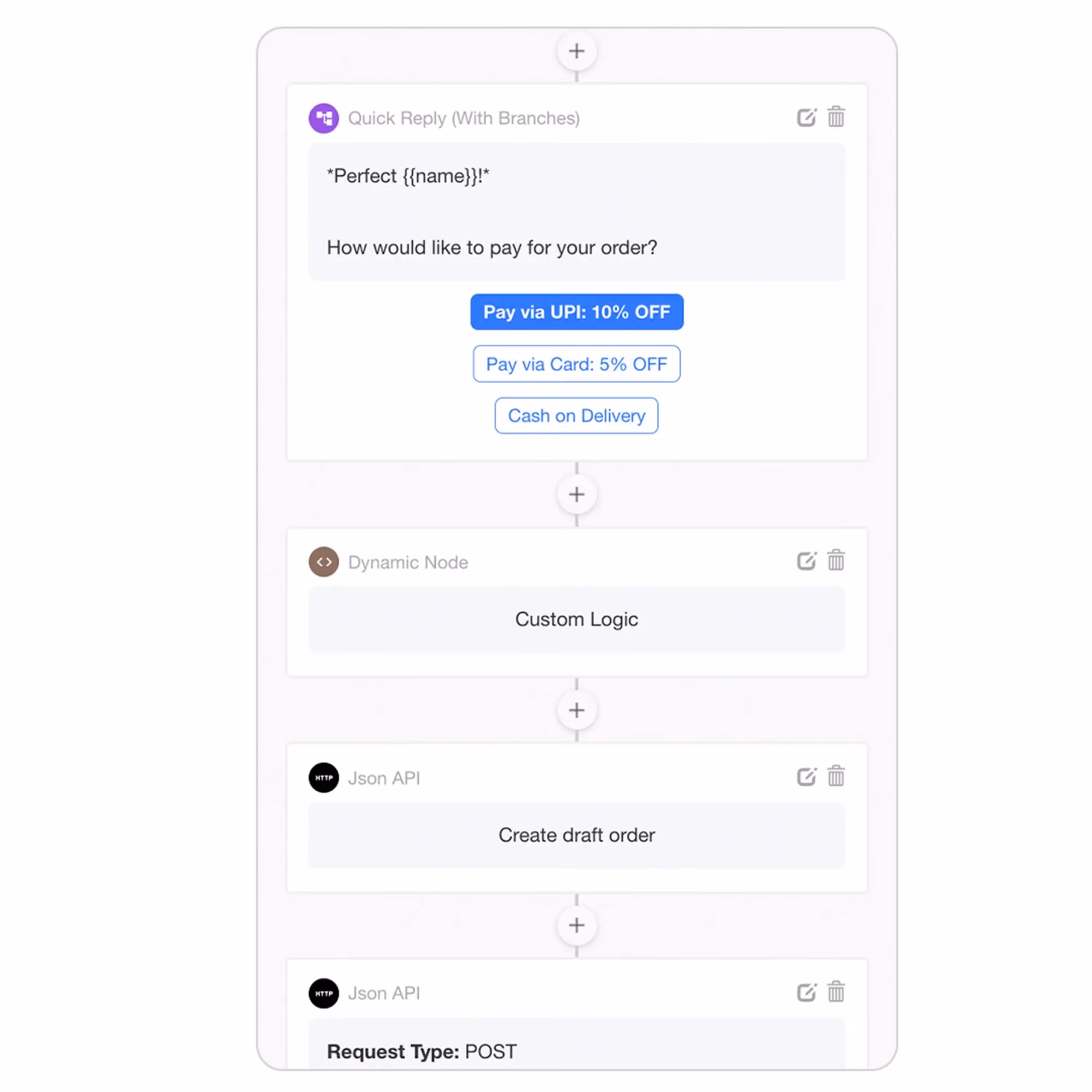 WhatsApp Chatbot Workflow