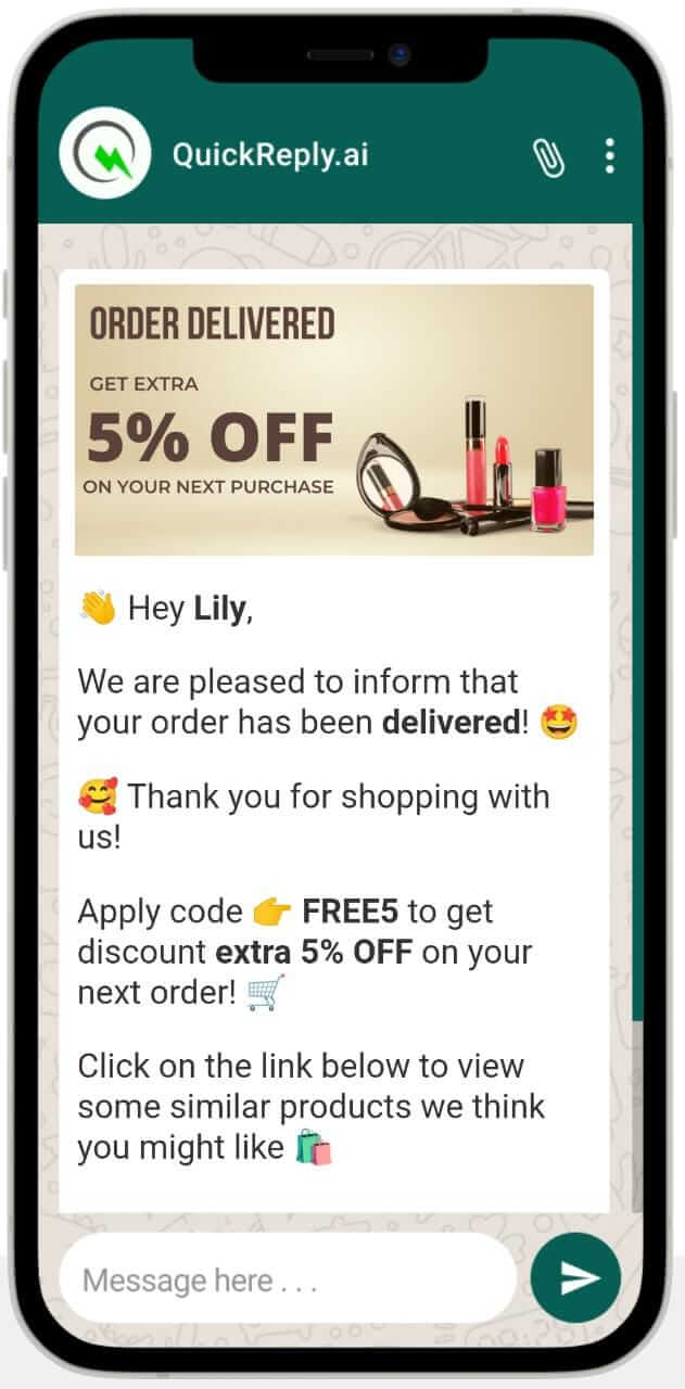 Ordered Delivered Message