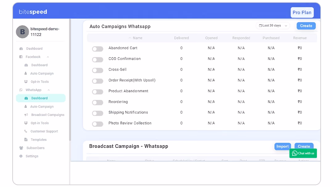 Bitespeed Dashboard UI