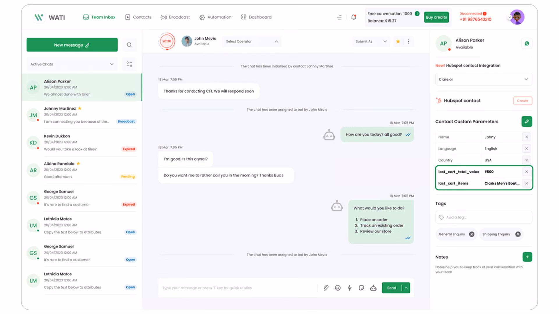 Wati Dashboard