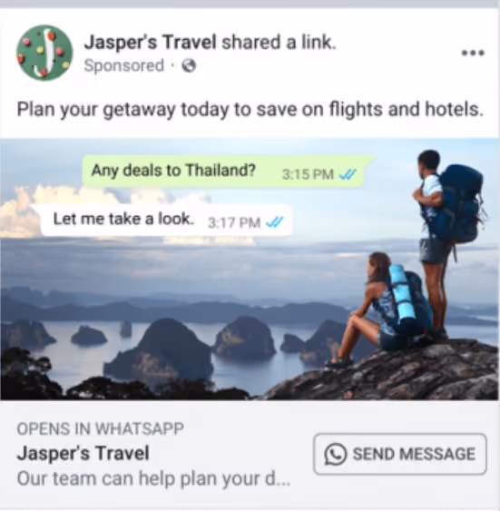 Click to WhatsApp Ad- Jasper