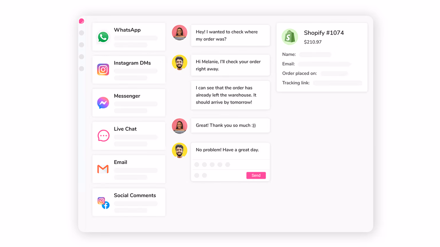 DelightChat Dashboard UI