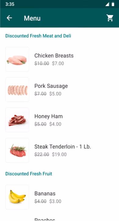 whatsapp store menu
